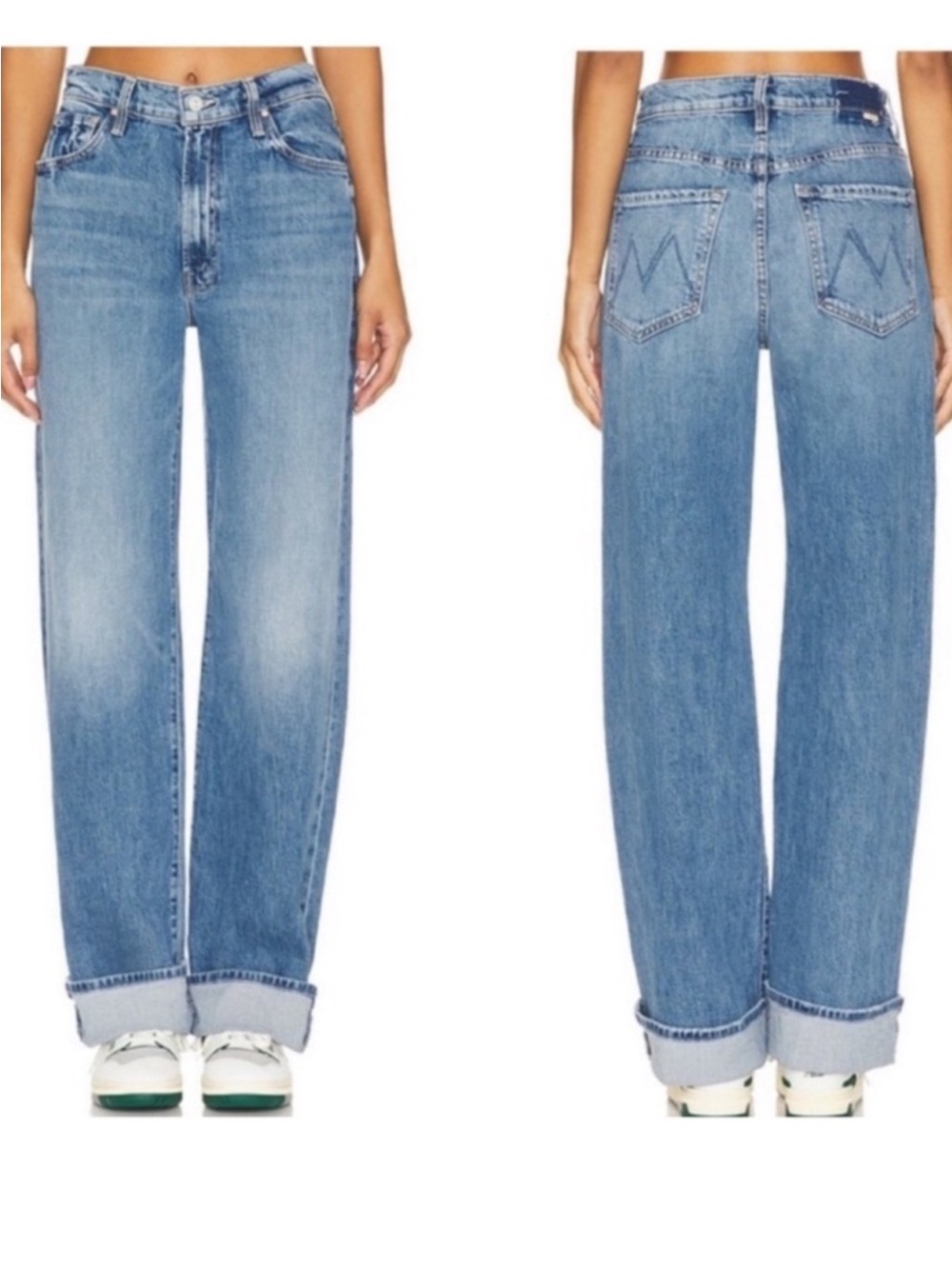 Mother The Dodger Skimp Cuff Jeans in Music Is The Medium Blue Size 27